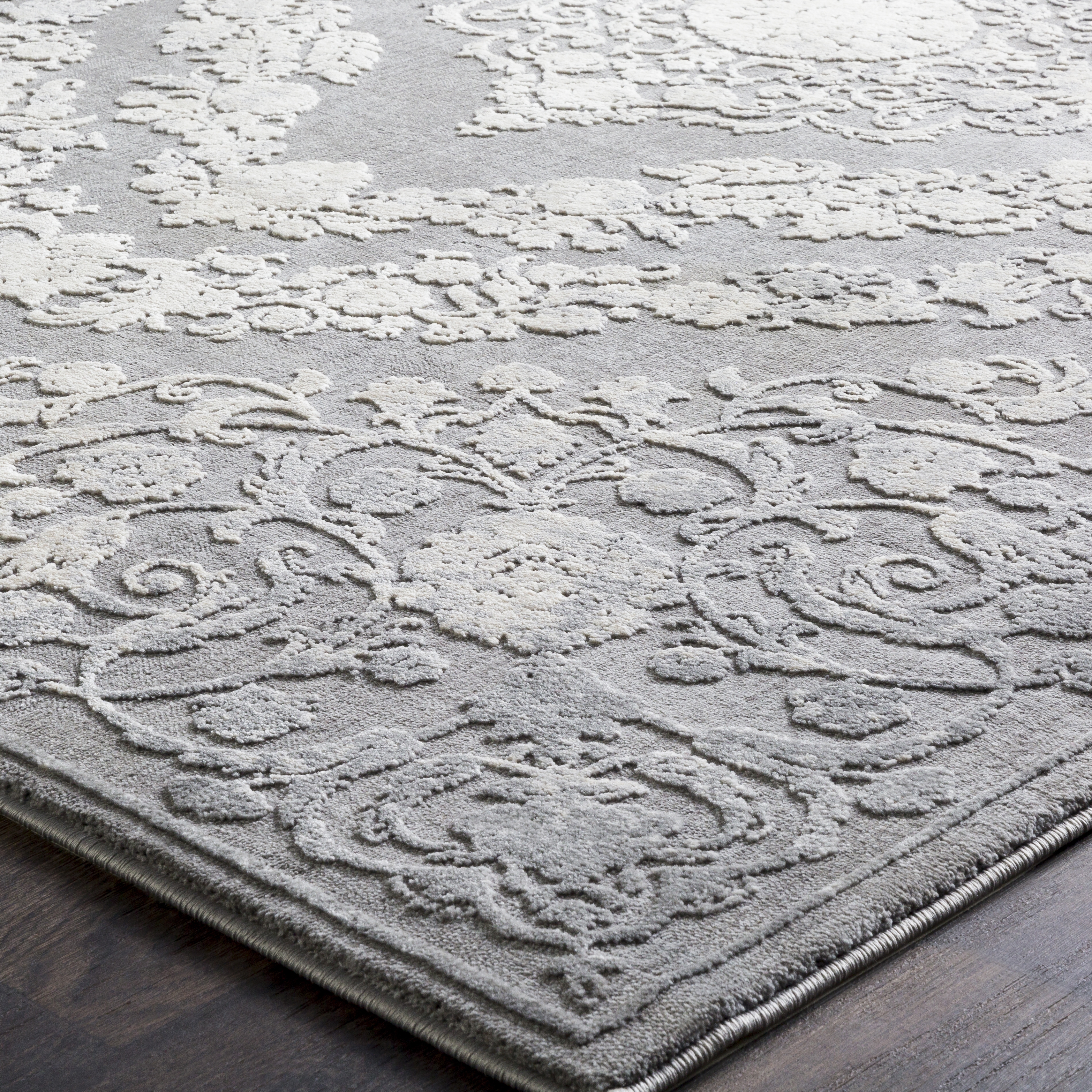 Livabliss Tibetan Gray Indoor 7'10" x 7'10" Machine Woven Rug - Image 3