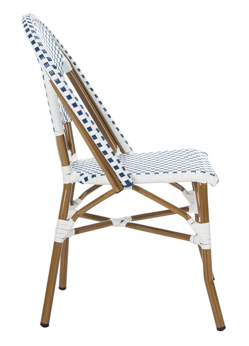Salcha Outdoor Dining Chair, Blue & White, Set of 2 - Image 5
