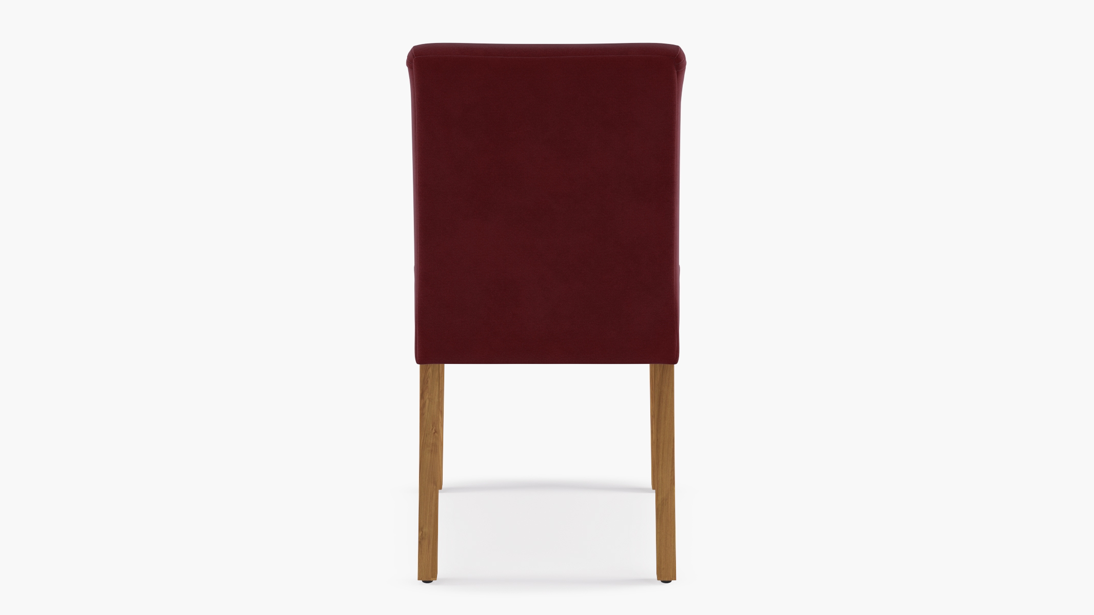 Classic Dining Chair, Bordeaux Velvet, Natural - Image 3