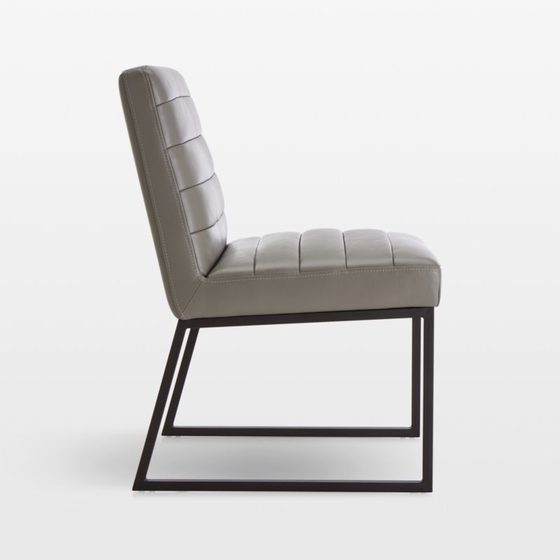 Channel Leather Side Chair - Image 1