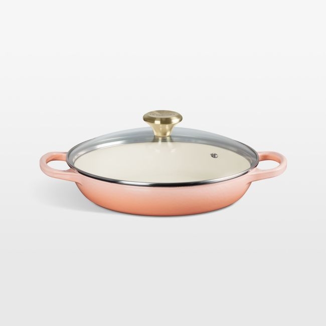 Le Creuset ® 2.25-Qt. Peche Enameled Cast Iron Braiser with Glass Lid - Image 0