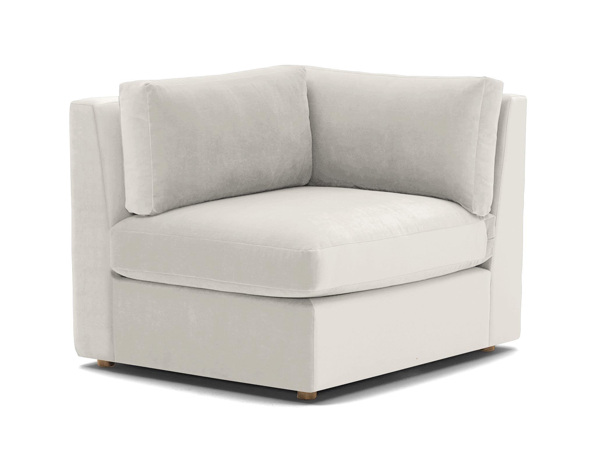 White Daya Mid Century Modern Corner Chair - Tussah Snow - Image 1