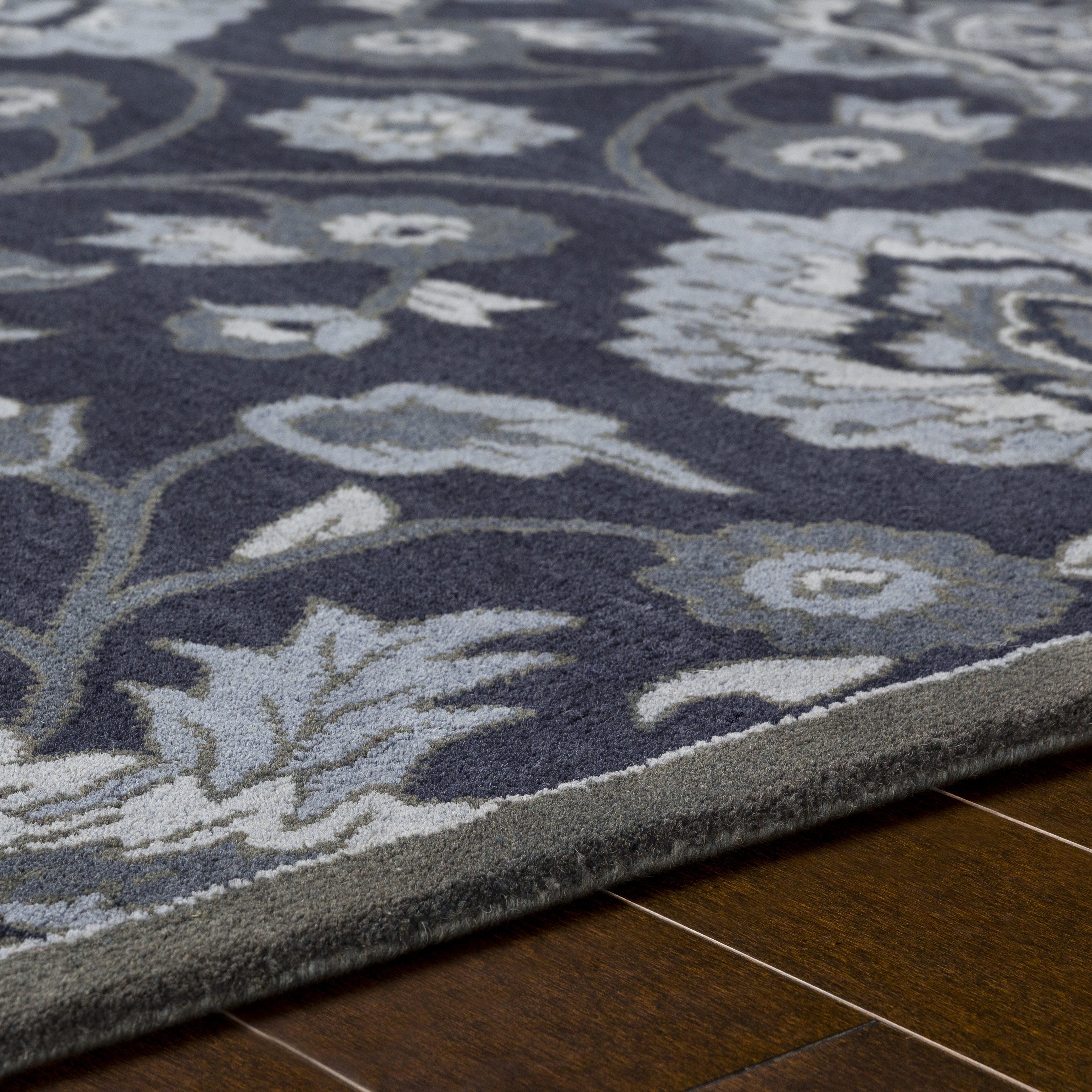 Livabliss Caesar Blue Indoor 8' x 8' Handmade Rug - Image 3