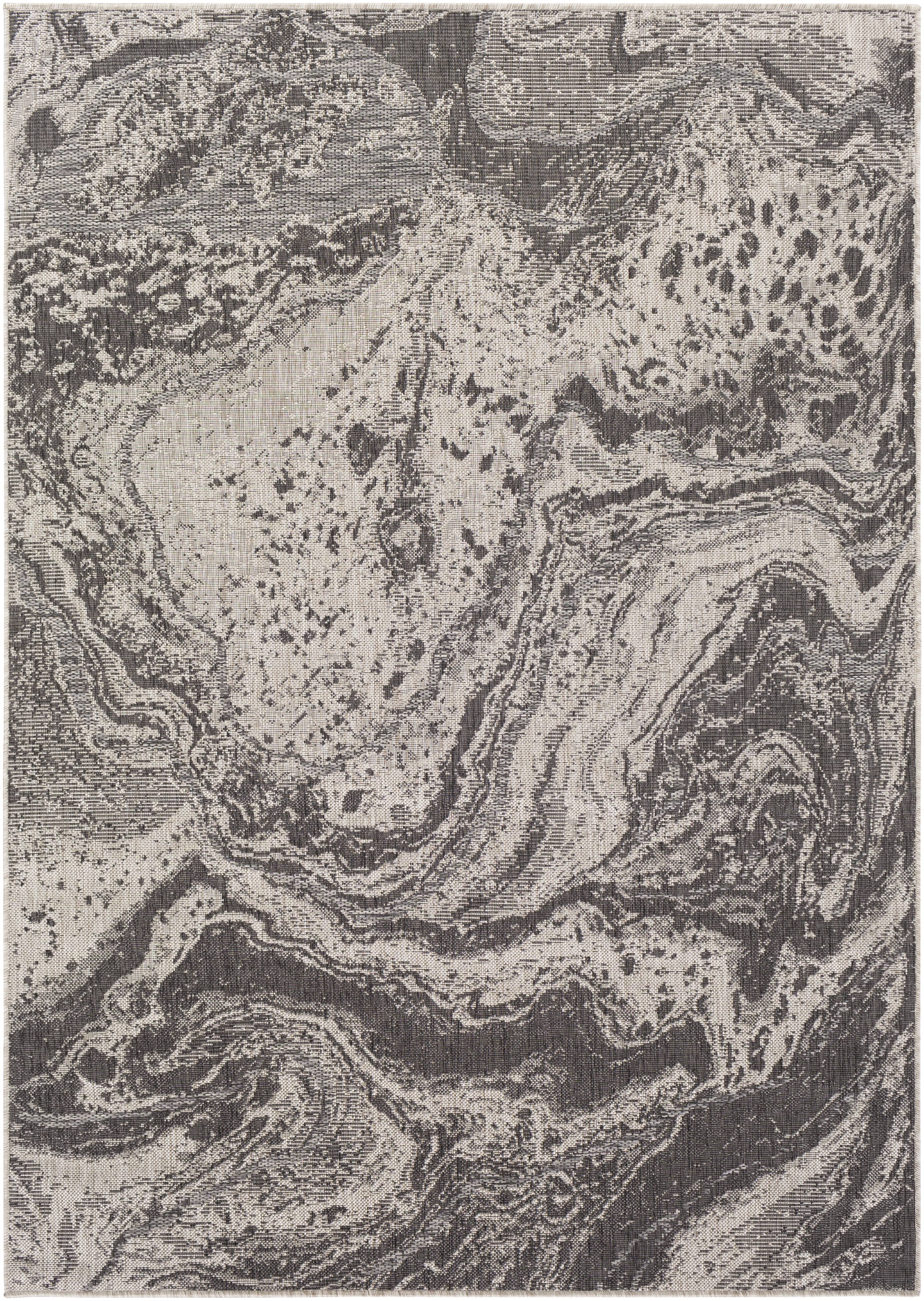 Laguna Gray Outdoor 7'10" x 10'2" Machine Woven Rug - Image 0