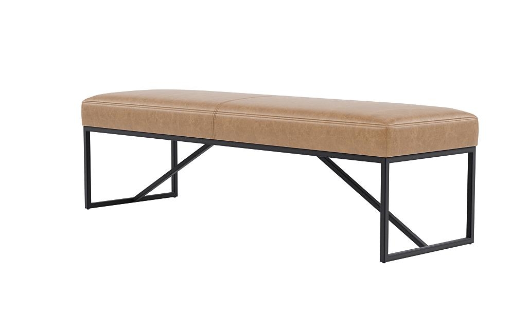 Otto Leather Bench - Image 2