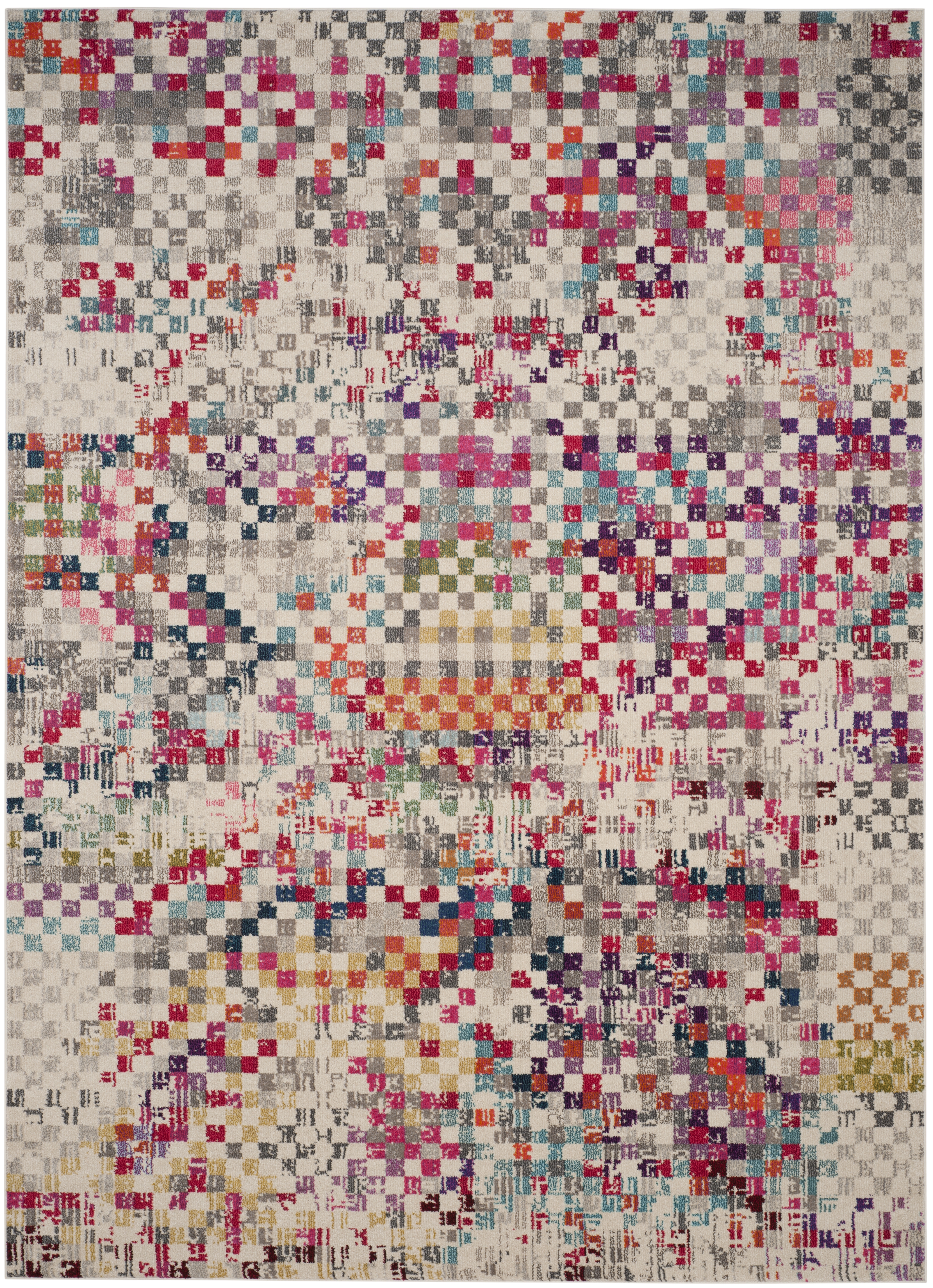 Arlo Home Woven Area Rug, MNC241G, Grey/Multi,  9' X 12' - Image 0