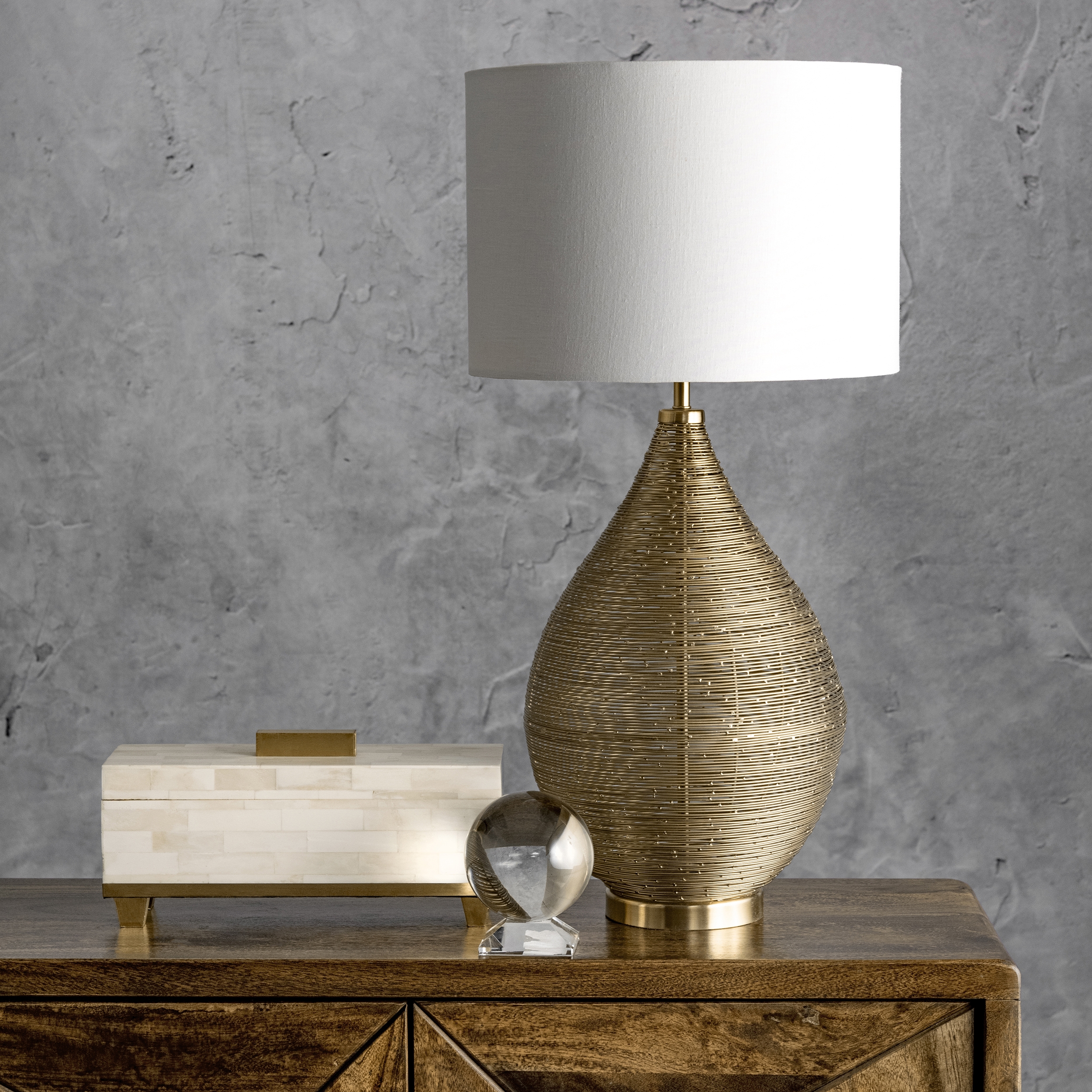 Barlow 26" Iron Wire Framed Table Lamp - Image 4