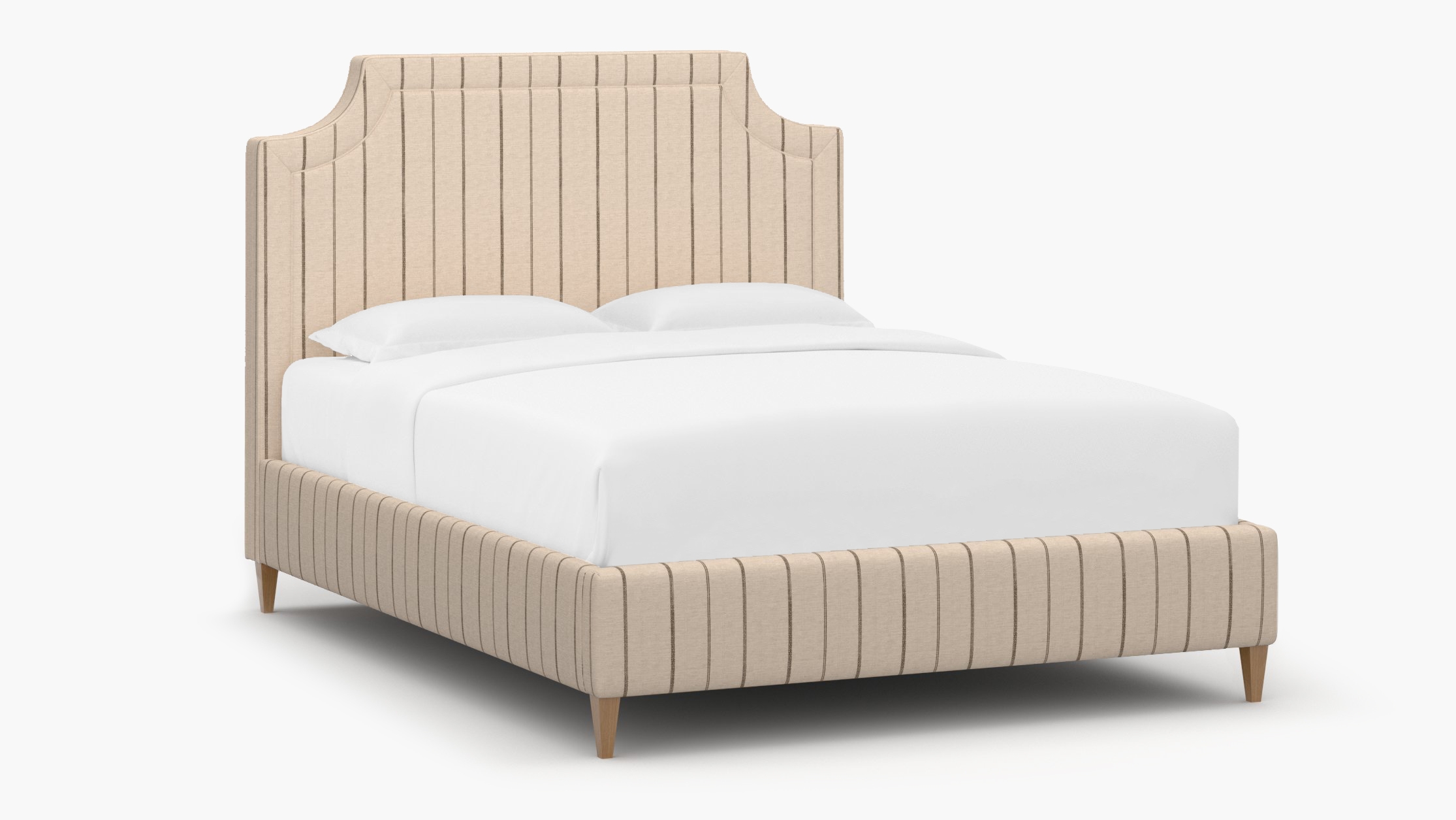 Deco Bed, Cocoa Felix, Natural Square Tapered Leg, Twin - Image 1