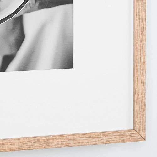 Gallery Picture Frames with White Matte, Natural Wood, Set of 7 - Image 2