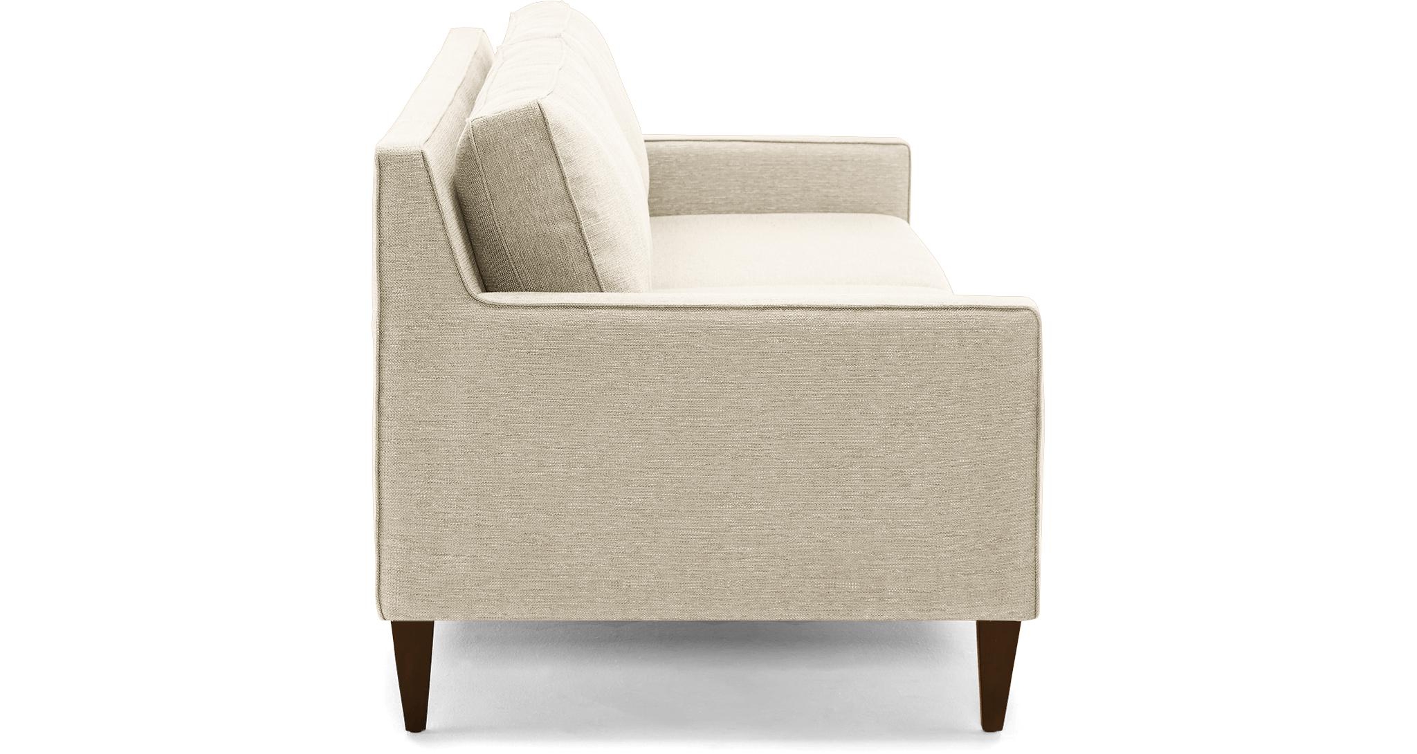 Beige/White Levi Mid Century Modern Sofa - Merit Dove - Mocha - Image 2