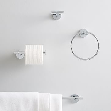 Modern Overhang Towel Hook, Chrome - Image 1