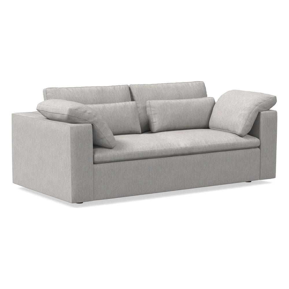 Harmony Modular 82" Bench Cushion Sofa, Standard Depth, Performance Coastal Linen, Storm Gray - Image 0