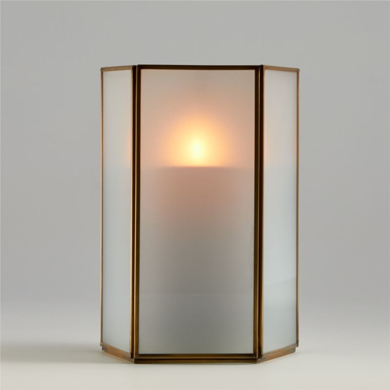 Andelyn Small Frosted Glass Hurricane - Image 3