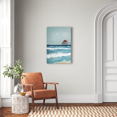 Fishing Pier Diptych I by Jade Reynolds - Wrapped Canvas Painting Print - Image 0