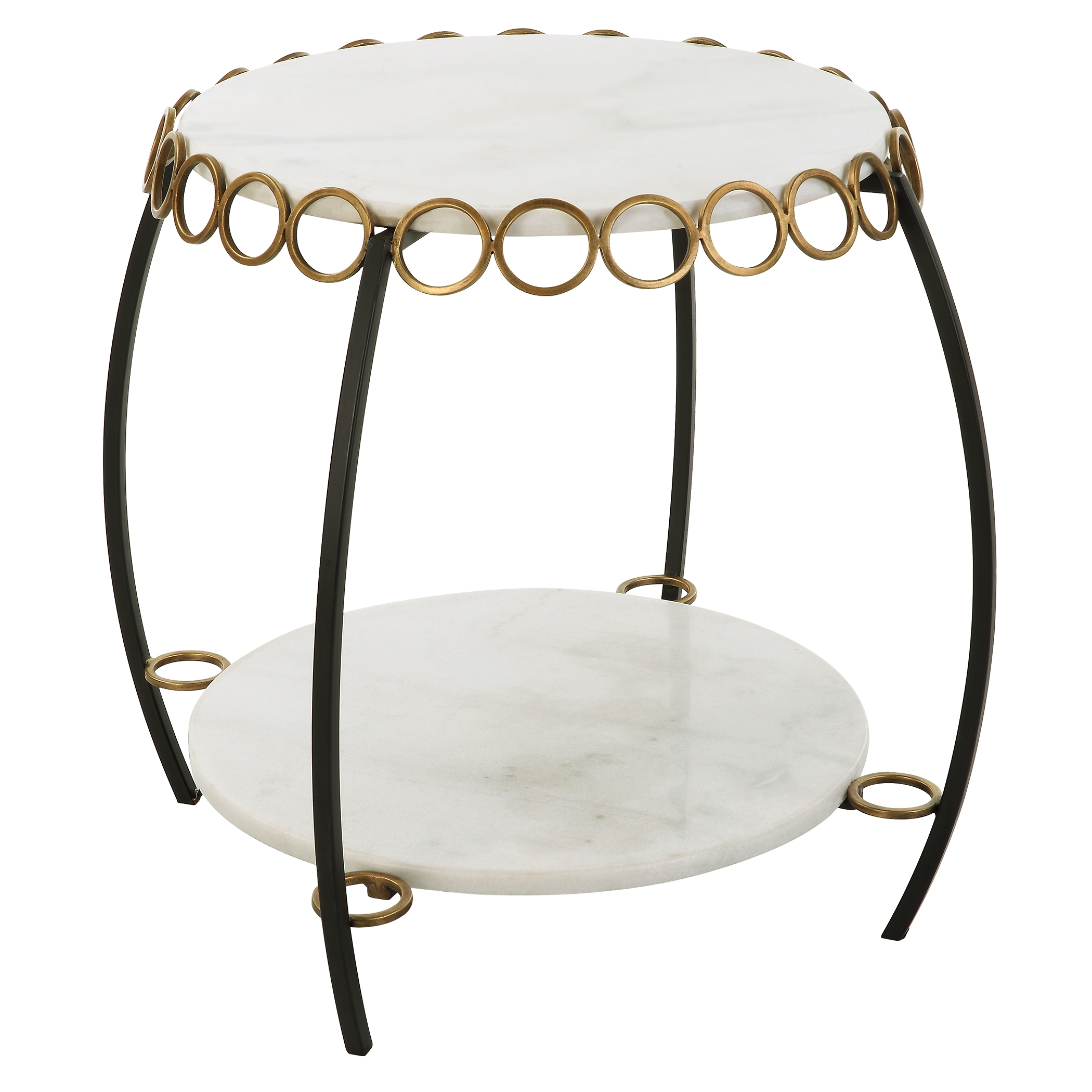 Chainlink White Marble Side Table - Image 3