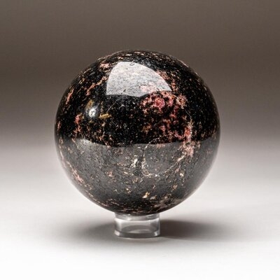 Polished Imperial Rhodonite Sphere From Madagascar (4'', 3.5 Lbs) - Image 0