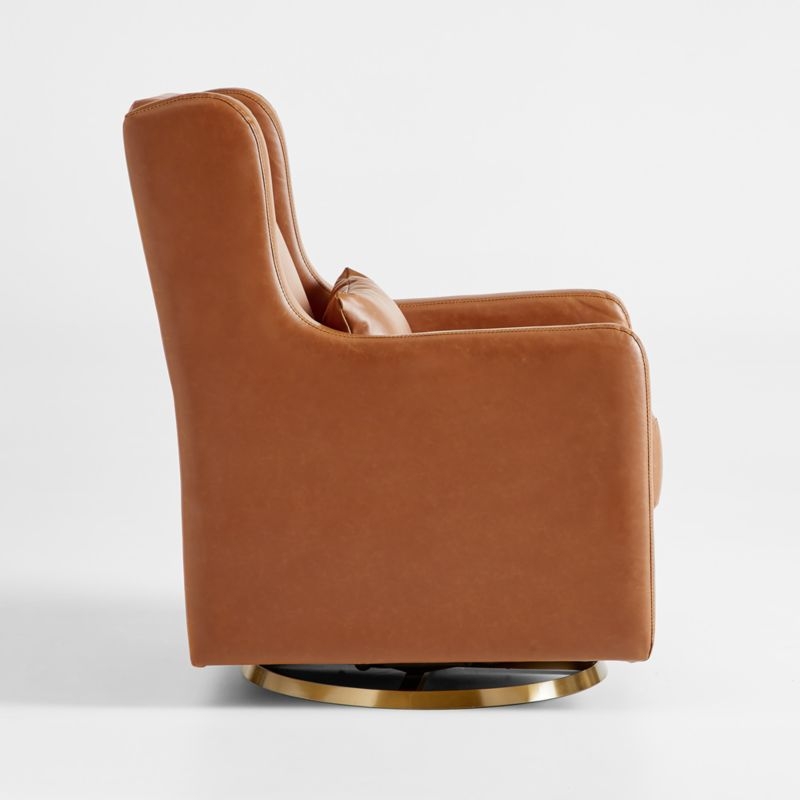 Wally Tan Vegan Leather Nursery Glider Chair - Image 5