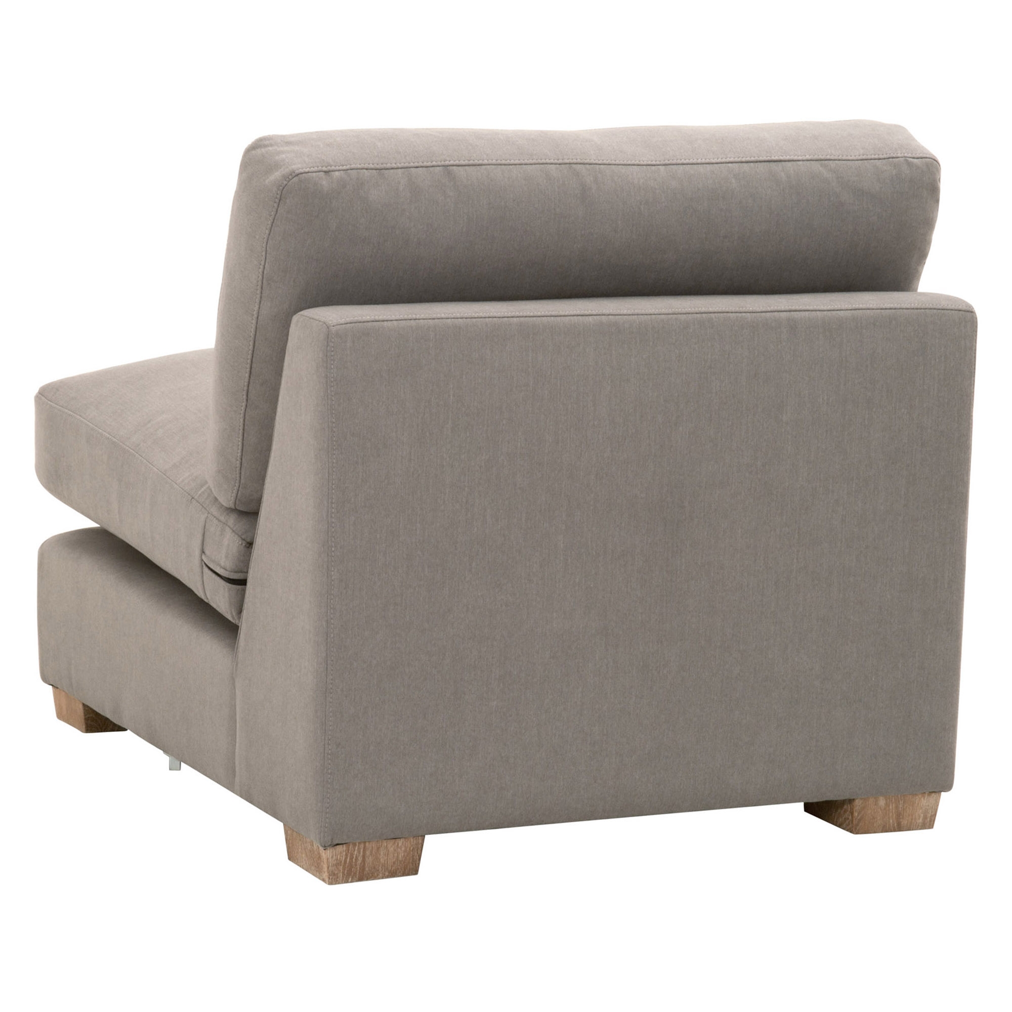 Hayden Modular Taper 1-Seat Armless Sofa Chair, LiveSmart Peyton-Slate, Natural Gray Oak - Image 3
