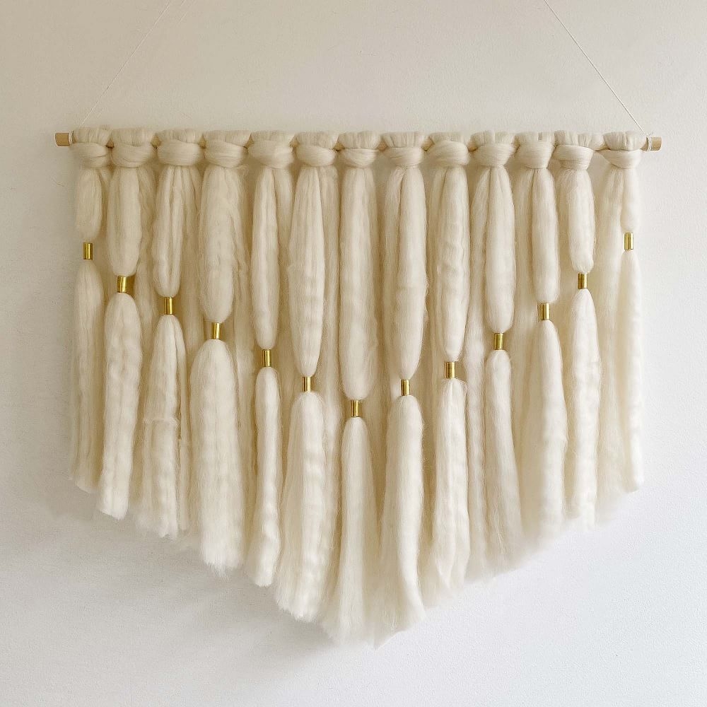 Sunwoven Roving Wall Hanging Wool Small Ivory Woven - Image 0