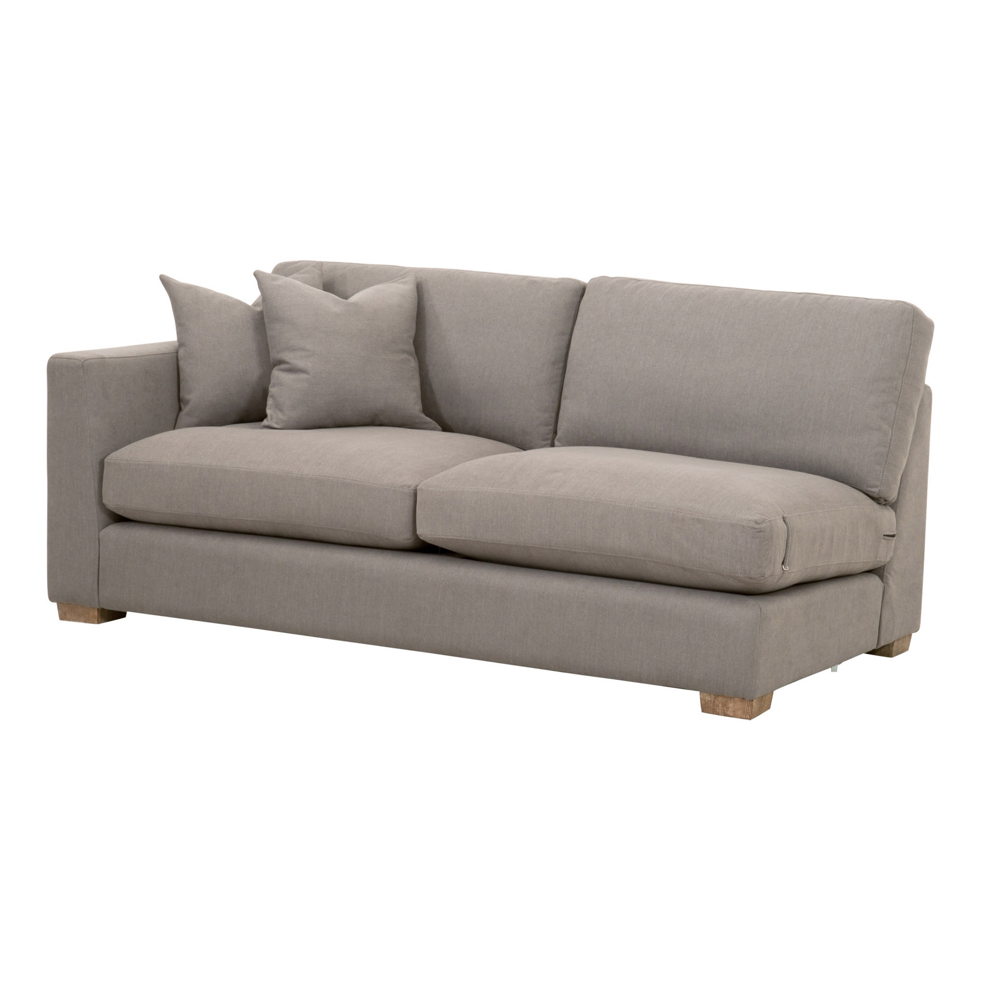 Hayden Modular Taper 2-Seat Left Arm Sofa, LiveSmart Peyton-Slate, Natural Gray Oak - Image 13