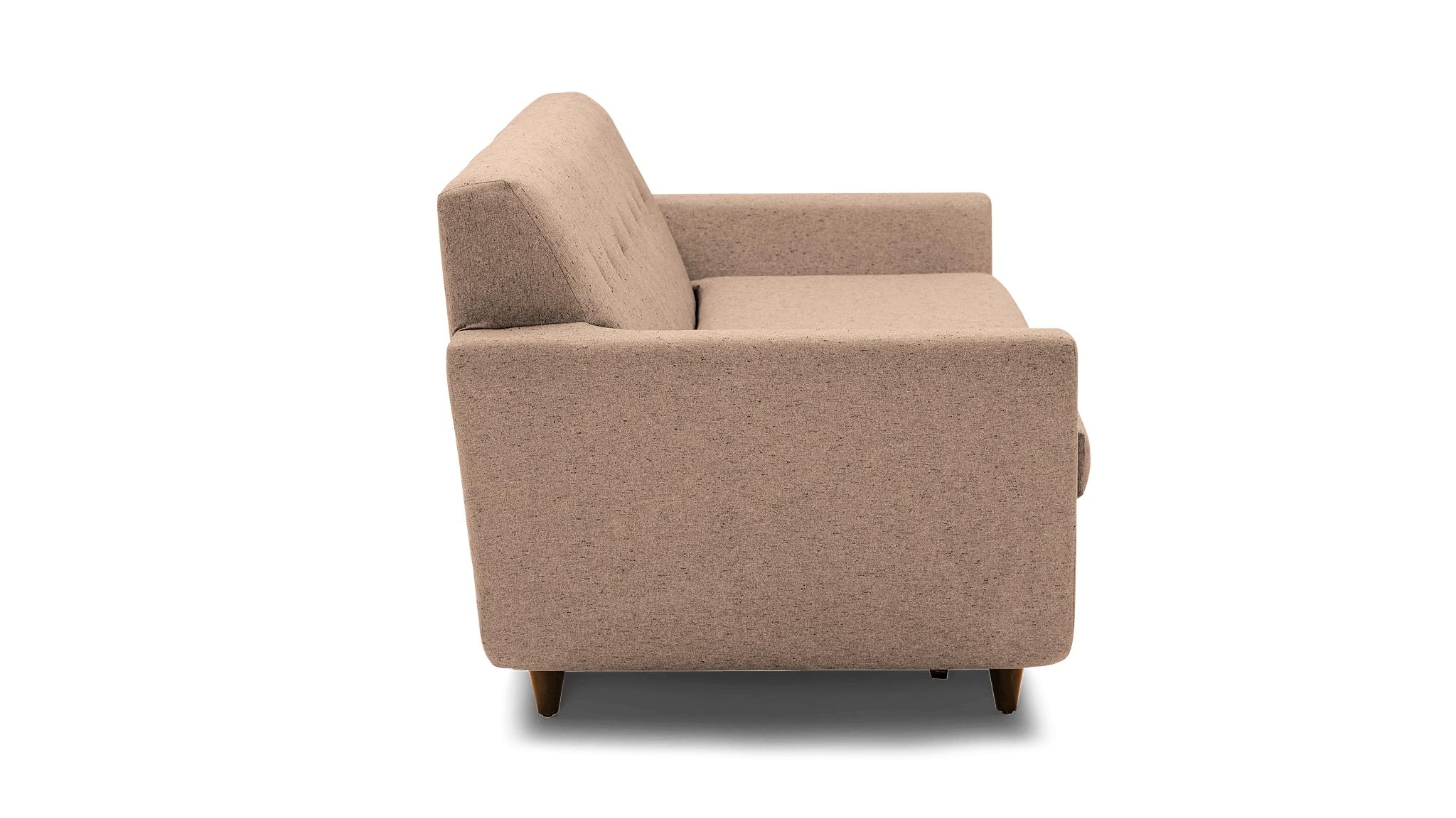 Pink Hughes Mid Century Modern Sleeper Sofa - Royale Blush - Mocha - Image 2