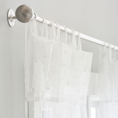 Irridescent Dot Sheer Curtain, 44" x 96", White Irridescent (Single Panel) - Image 2