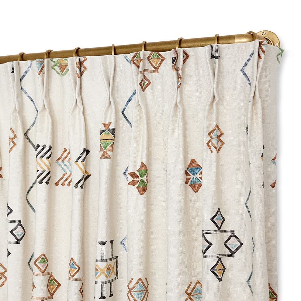 Ecru Cactus Silk French Pleat Curtain - Image 0