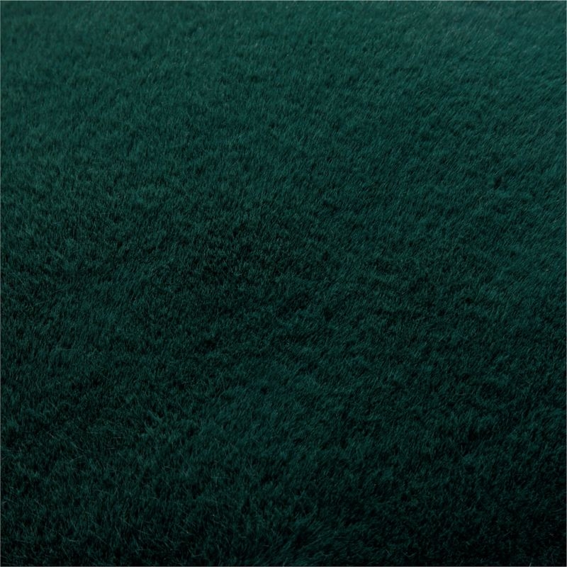 Harlee Round Green Faux Fur Throw Pillow 20" - Image 1