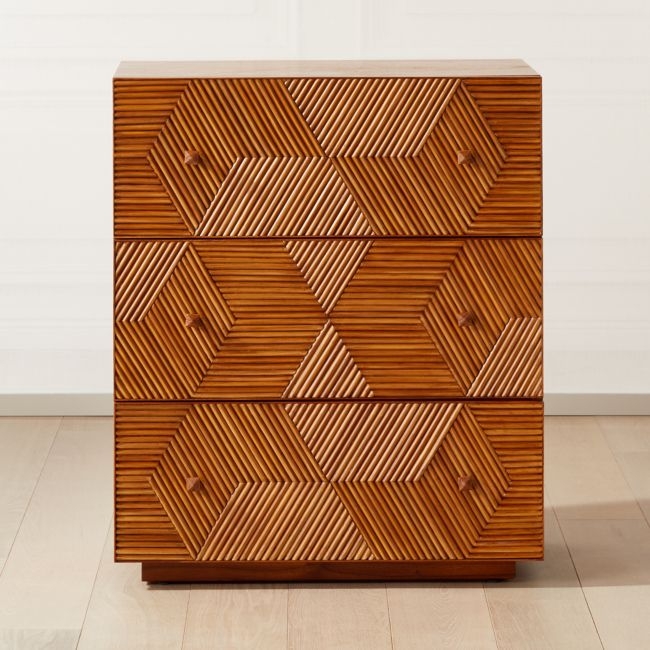 Roquette 3 Drawer Rattan Chest - Image 0