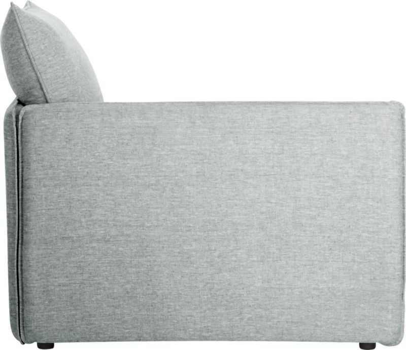 Lumin Grey Linen Corner Chair - Image 4