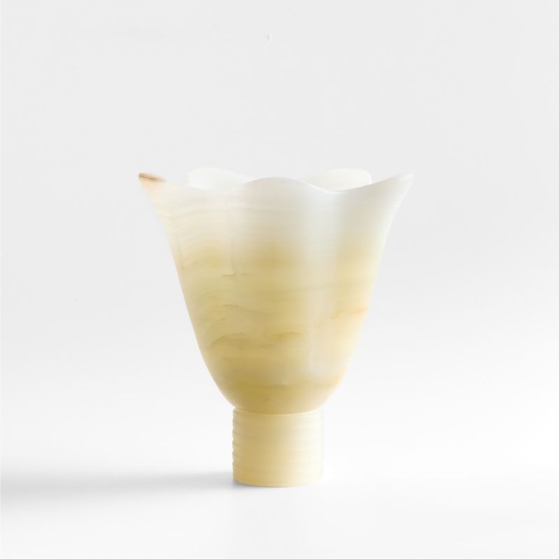 Fleurissant Warm White Onyx Table Lamp by Athena Calderone 9.9" - Image 4