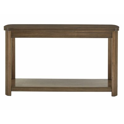 Manel Walnut Finish Sofa Table With Shelf - Image 0