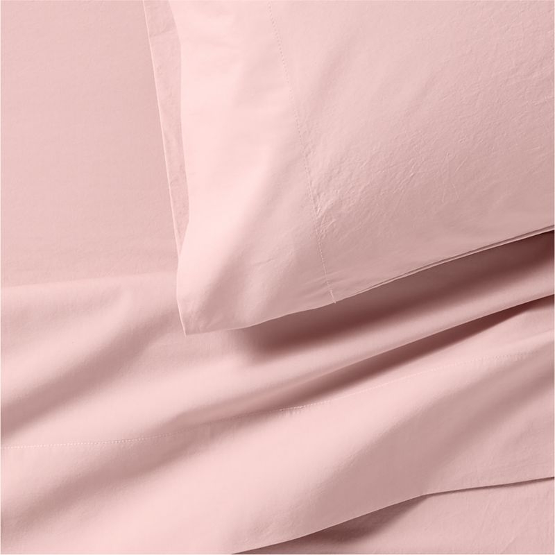 Cozy Cloud Orchid Rose Washed Organic Cotton Kids Full Sheet Set - Image 2