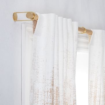 Echo Print Curtain, Gold Dust, 48"x84", Set of 2 - Image 2