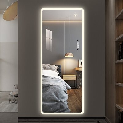 65"21.7" Full Length Mirrors Intelligent Human Body Induction Mirror With Smart Touch Button Big Size Bedroom,living Room,dressing Room Hotel Wall-mounted Led Mirror - Image 0