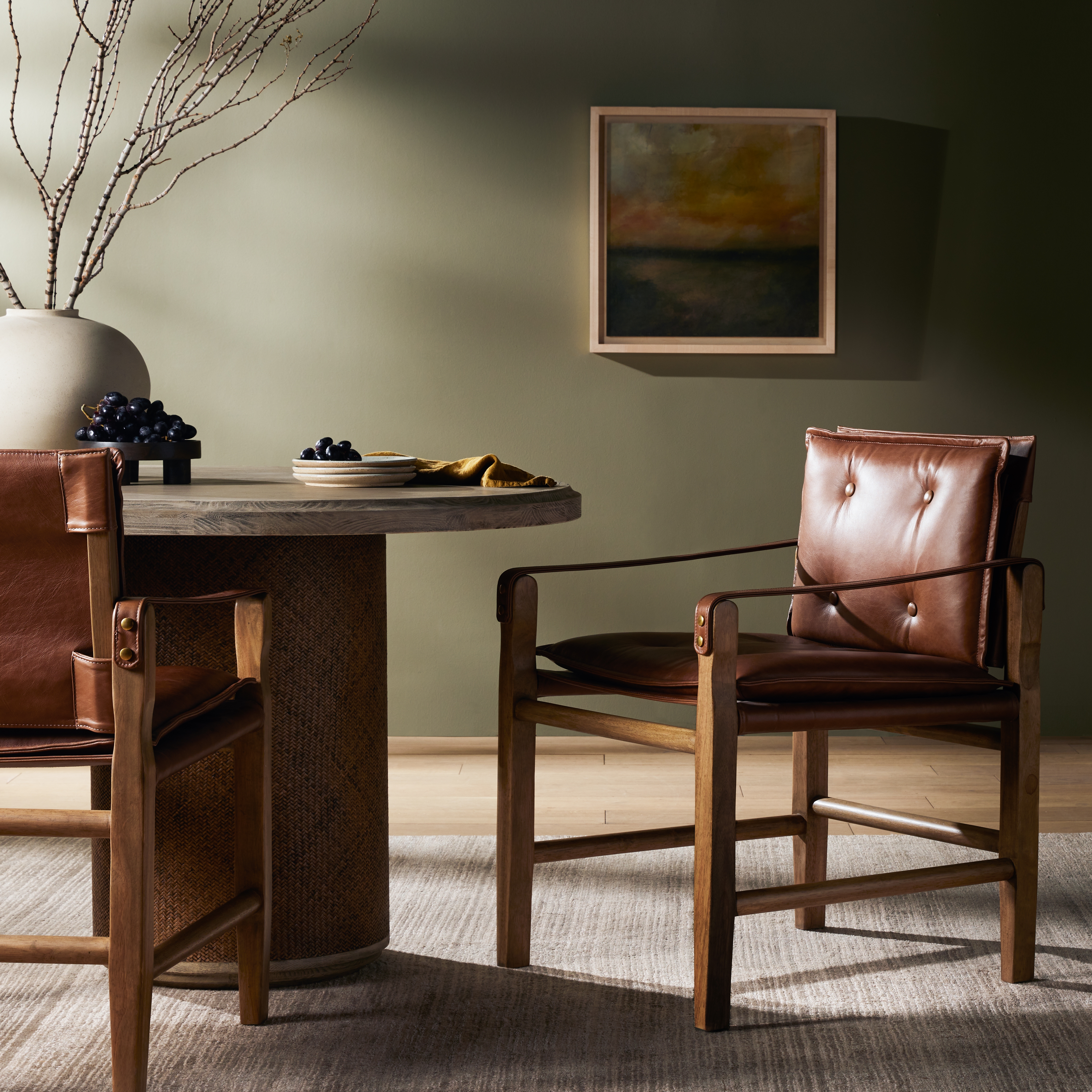 Lenz Dining Armchair - Sonoma Chestnut - Image 11