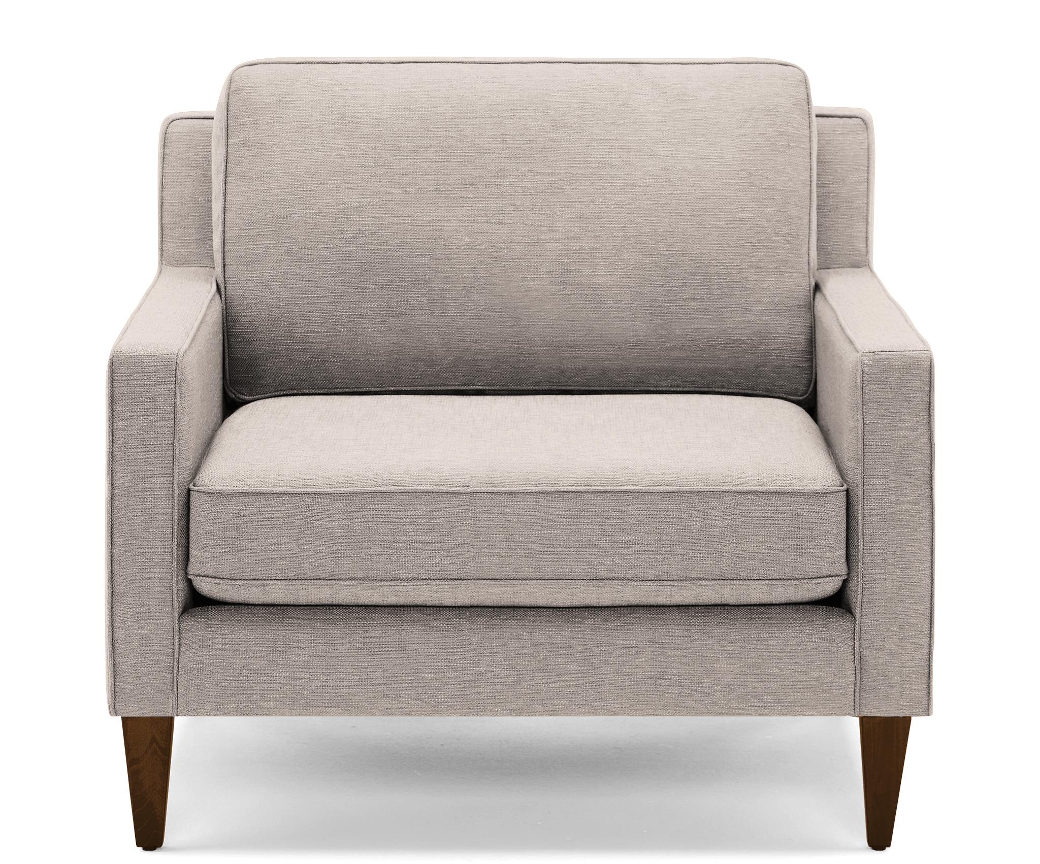 Gray Levi Mid Century Modern Chair - Notion Gunsmoke - Mocha - Image 0