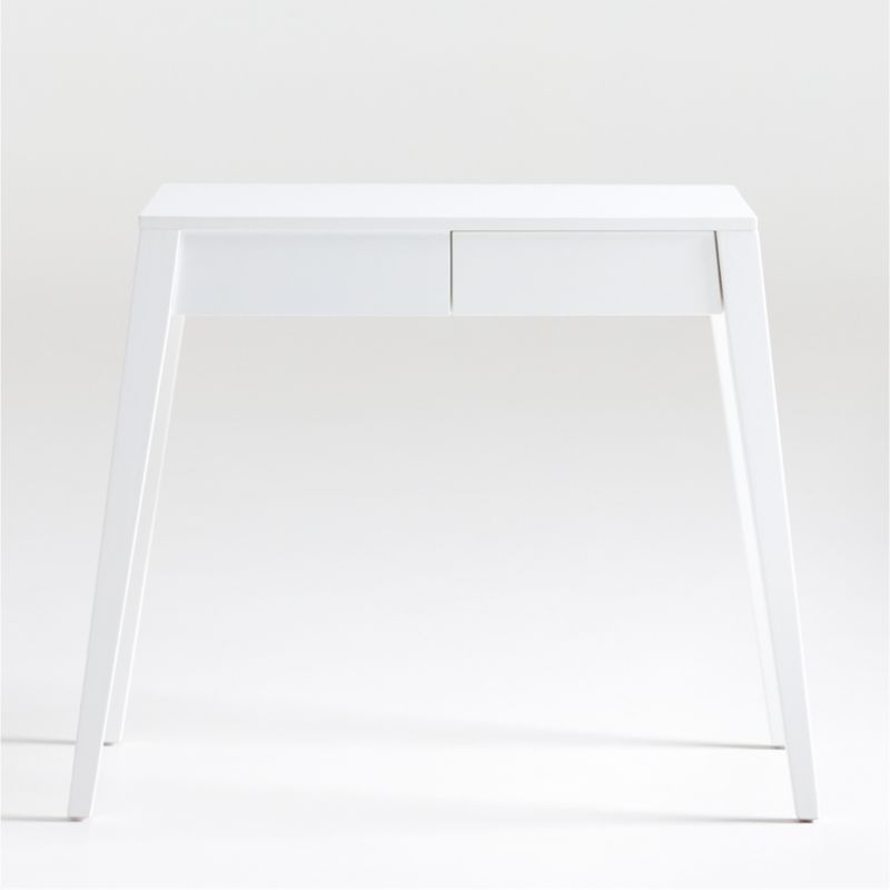 Atticus White Desk with Power - Image 1