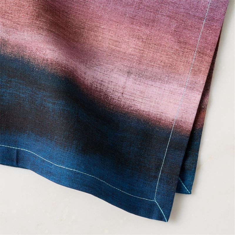 Attica Blue Cotton and Linen Napkin - Image 2