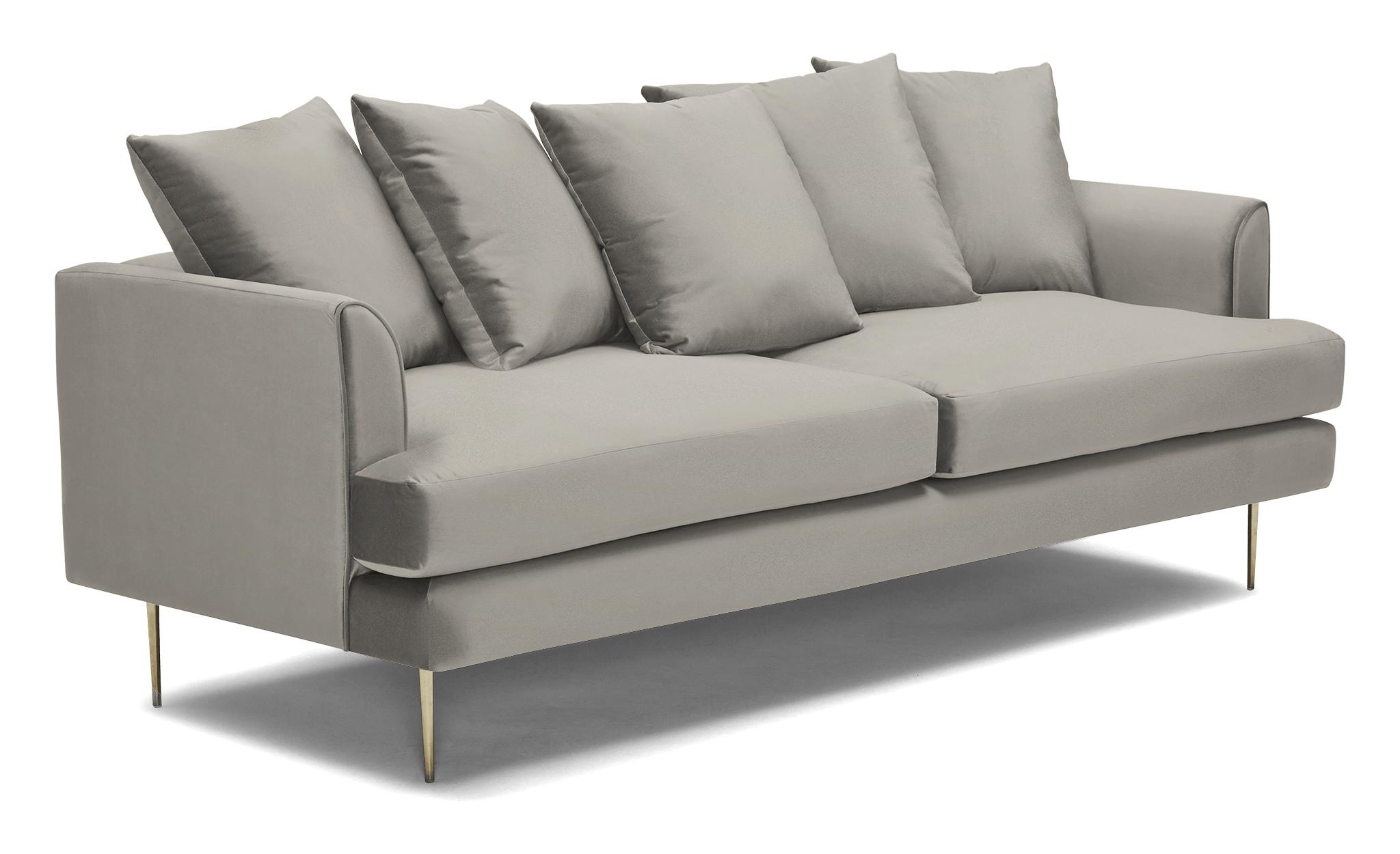 White Aime Mid Century Modern Sofa - Bloke Cotton - Image 1