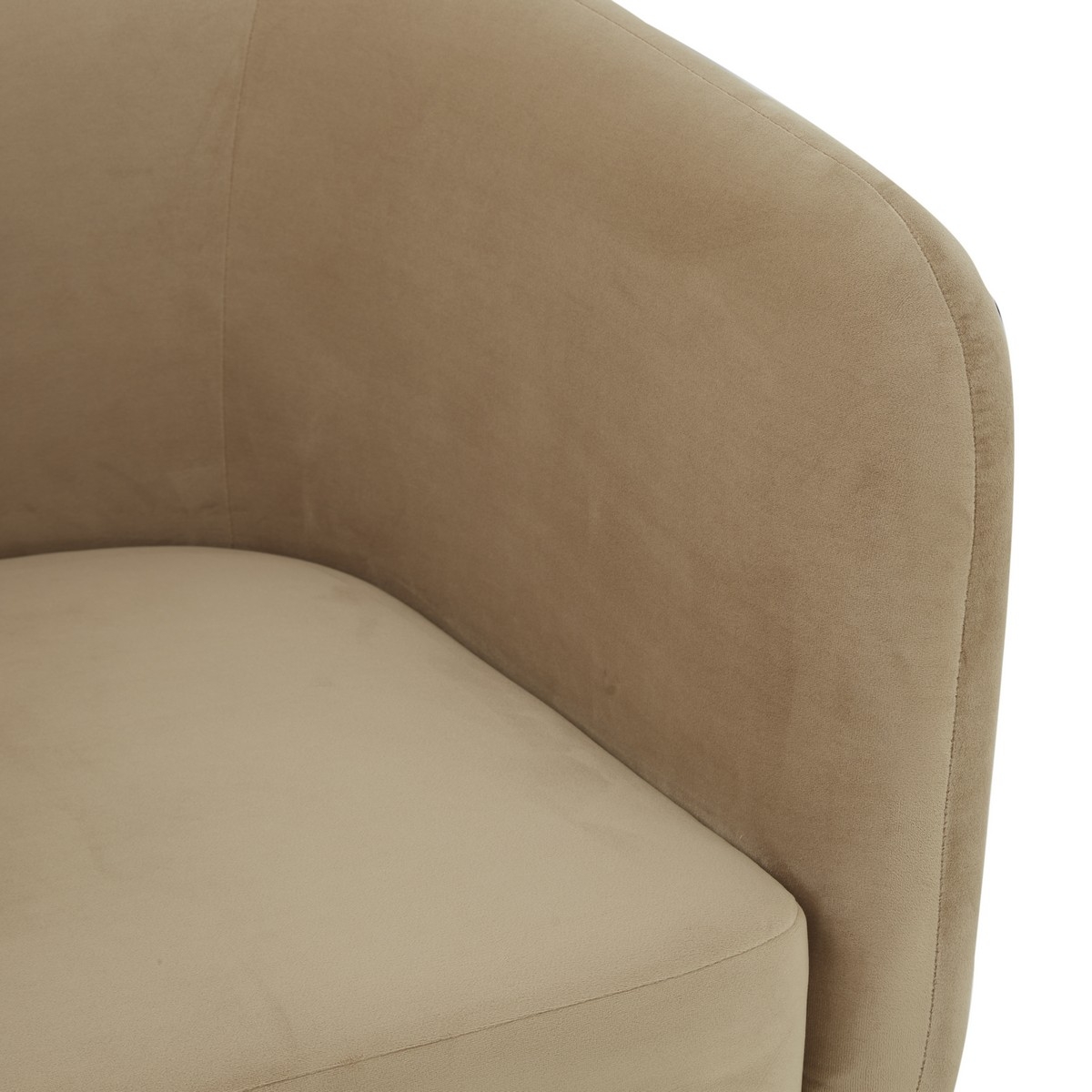 Wally Velvet Dining Chair - Light Brown - Image 2