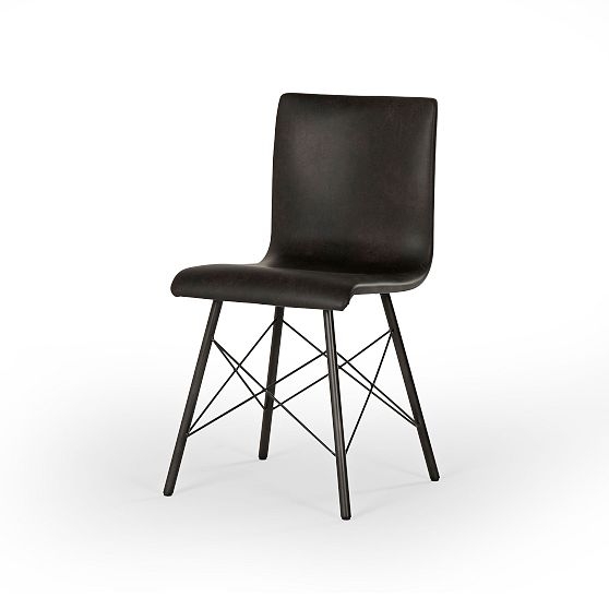 Diaw Dining Chair-Distressed Black S/2 - Image 0
