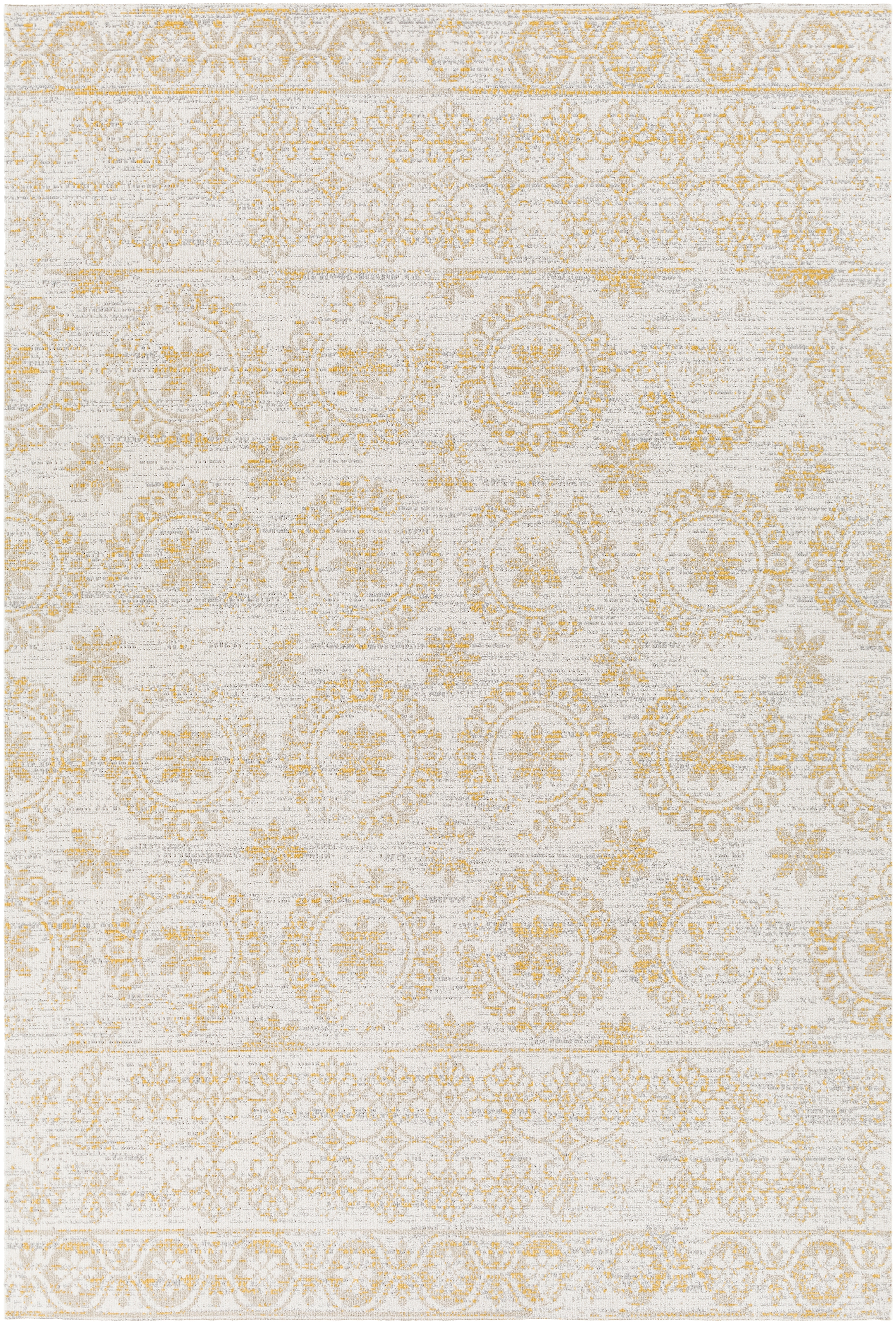 Lavadora Beige Indoor 6'7" x 6'7" Machine Woven Rug - Image 1