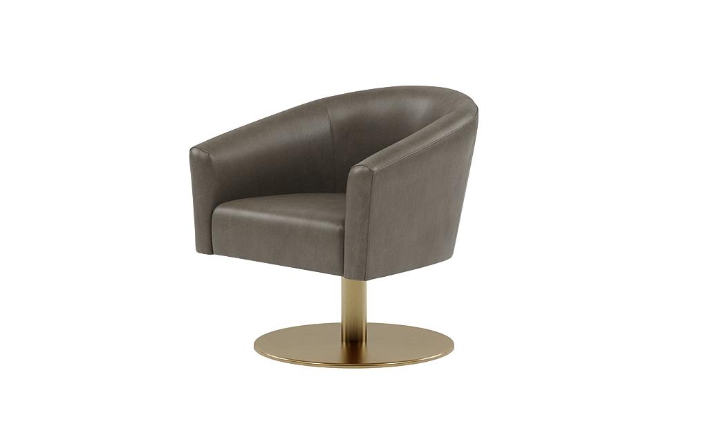Tegan Leather Pedestal Swivel Chair - Image 2