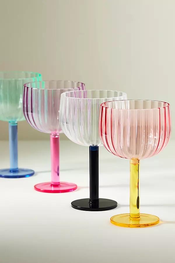 Raquel Scallop Acrylic Wine Glasses, Set of 4 - Image 0