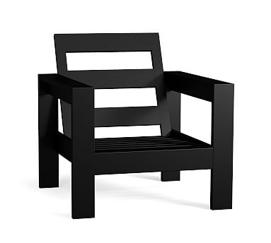 Malibu Metal Lounge Chair Frame, Black - Image 0