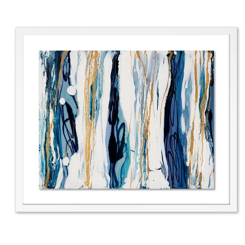 Four Hands Art Studio 'Vertical Stripes' by Kim Whiteside - Picture Frame Painting Print on Paper - Image 0