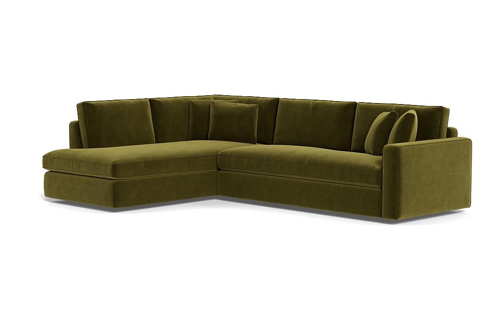 James 3-Seat Left Bumper Sectional with Contrast Piping - Image 2