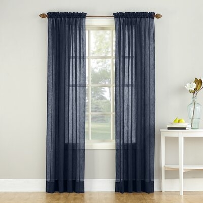 Maxon Crushed Voile Solid Sheer Rod Pocket Single Curtain Panel - Image 0