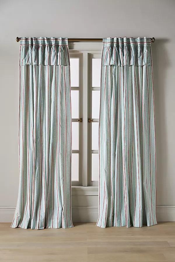 Cotton Printed Stripe Valance Curtain - Image 0